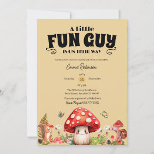 Schattigee Little FunGuy Herfst Snail Mushroom Bab Kaart