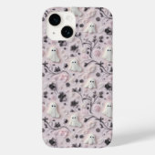 Schattigee Little Ghost Floral 3D-telefoonhoesje Case-Mate iPhone Case (Achterkant)