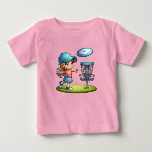 Schattigee Little Girl Disc Golf Cartoon (Voorkant)