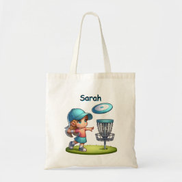 Schattigee Little Girl Disc Golf Cartoon gepersona Tote Bag