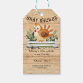 Schattigee Little Gobble Turkije Baby shower Cadeaulabel (Voorkant)