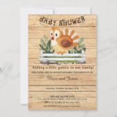 Schattigee Little Gobble Turkije Baby shower Kaart (Voorkant)