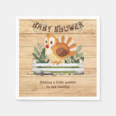 Schattigee Little Gobble Turkije Baby shower Servet (Voorkant)