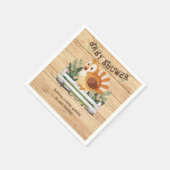 Schattigee Little Gobble Turkije Baby shower Servet (Hoek)