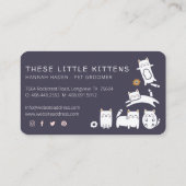 Schattigee Little Kitty Cat Pet Care & Grooming Lo Visitekaartje (Achterkant)