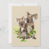 Schattigee Little Koala Beer Australian Animal Bir Kaart (Achterkant)