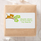 Schattigee Little Leopard Verzendlabels Etiket (Insitu)