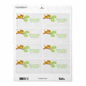 Schattigee Little Leopard Verzendlabels Etiket (Full Sheet)