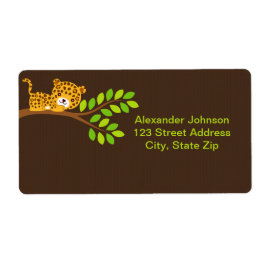 Schattigee Little Leopard Verzendlabels Etiket