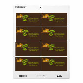 Schattigee Little Leopard Verzendlabels Etiket (Full Sheet)