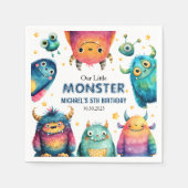 Schattigee Little Monster Cartoon Kinderen verjaar Servet (Voorkant)