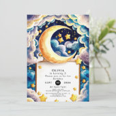 Schattigee Little Moon Verjaardag Kaart (Staand voorkant)