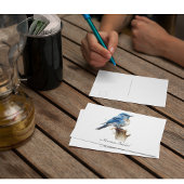 Schattigee Little Mountain Bluebird Waterverf, op  Briefkaart