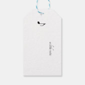 Schattigee Little Mountain Bluebird Waterverf, op  Cadeaulabel (Achterkant)