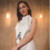 Schattigee Little Mountain Bluebird Waterverf, op  Lang Schort