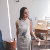 Schattigee Little Mountain Bluebird Waterverf, op  Lang Schort