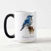 Schattigee Little Mountain Bluebird Waterverf, op  Magische Mok (Links)