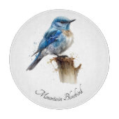 Schattigee Little Mountain Bluebird Waterverf, op  Snijplank (Voorkant)