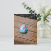 Schattigee Little Painted Heart Rock Briefkaart (Staand voorkant)