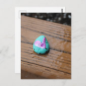Schattigee Little Painted Heart Rock Briefkaart (Voorkant / Achterkant)