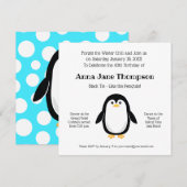 Schattigee Little Penguin Polka Dot Black Stropdas Kaart (Voorkant / Achterkant)