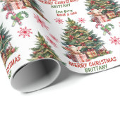 Schattigee Little Piggy kerstboom Kinderen Cadeaupapier (Rol Hoek)