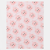 Schattigee Little Pink Piggy Fleece Deken (Voorkant)