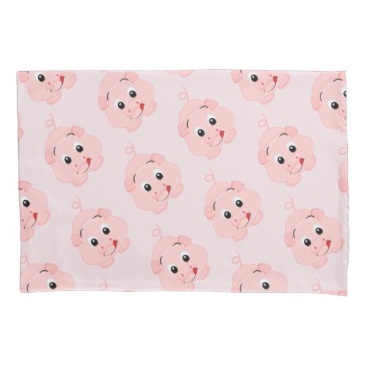 Schattigee Little Pink Piggy Kussensloop (Voorkant)