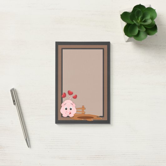 Schattigee Little Pink Piggy Post-it® Notes (Kantoor)
