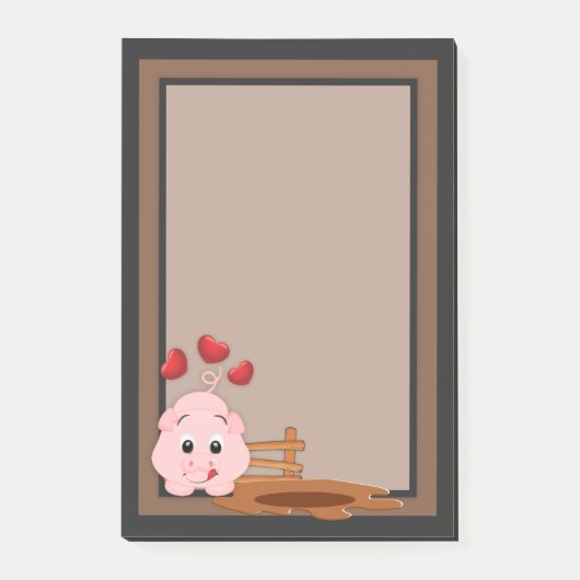 Schattigee Little Pink Piggy Post-it® Notes (Voorkant)