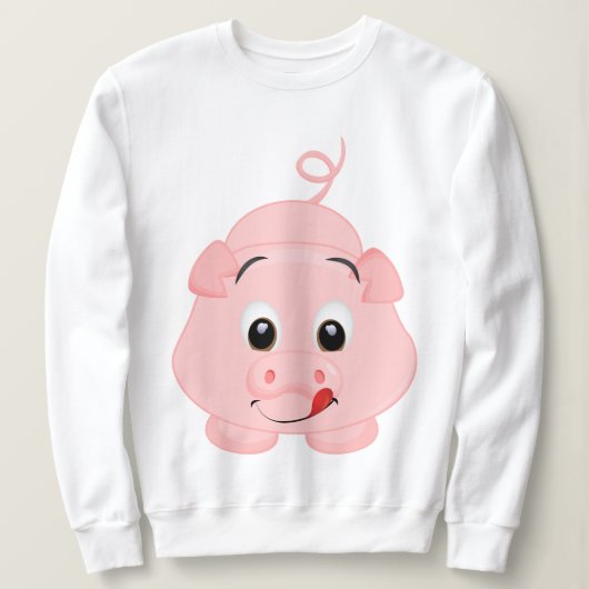 Schattigee Little Pink Piggy Trui (Design voorkant)