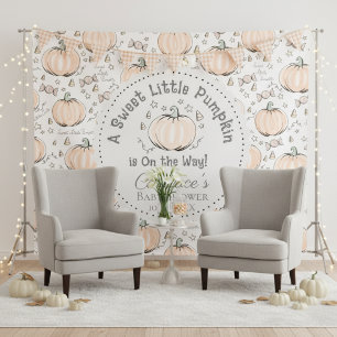 Schattigee Little Pumpkin Autumn Baby shower Achte Wandkleed