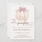 Schattigee Little Pumpkin Beer Herfst Baby shower Kaart (Voorkant)