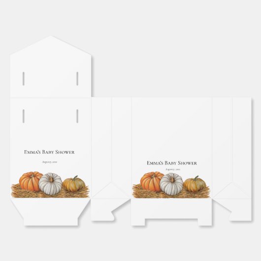 Schattigee Little Pumpkin Herfst Baby shower Bedankdoosjes (Ongevouwen)