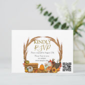 Schattigee Little Pumpkin Herfst Baby shower Bedankkaart (Staand voorkant)