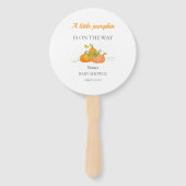 Schattigee Little Pumpkin Herfst Baby shower Handwaaier (Achterkant)
