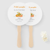 Schattigee Little Pumpkin Herfst Baby shower Handwaaier (Voorkant en achterkant)
