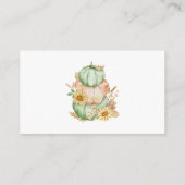 Schattigee Little Pumpkin Herfst Baby shower Informatiekaartje (Achterkant)