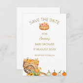Schattigee Little Pumpkin Herfst Baby shower Kaart (Voorkant / Achterkant)