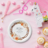 Schattigee Little Pumpkin Herfst Baby shower Papieren Bordje (Feest)