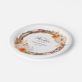 Schattigee Little Pumpkin Herfst Baby shower Papieren Bordje (Gekanteld)