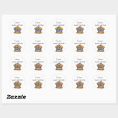 Schattigee Little Pumpkin Herfst Baby shower Ronde Sticker (Vel)