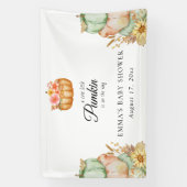 Schattigee Little Pumpkin Herfst Baby shower Spandoek (Verticaal)
