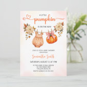Schattigee Little Pumpkin Herfst Herfst Baby showe Kaart (Staand voorkant)
