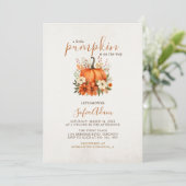 Schattigee Little Pumpkin Herfst Herfst Baby showe Kaart (Staand voorkant)
