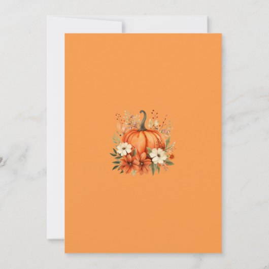 Schattigee Little Pumpkin Herfst Herfst Baby showe Kaart (Achterkant)