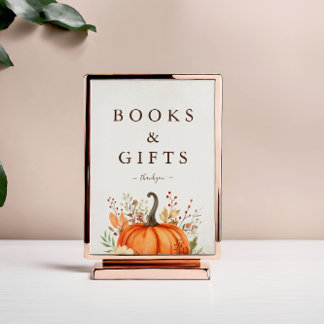 Schattigee Little Pumpkin Herfst Herfst Baby showe Reclamebord Met Voetstuk