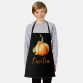 Schattigee Little Pumpkin Kinder naam Schort (Gedragen)