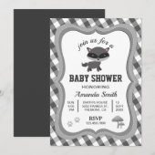 Schattigee Little Raccoon Baby shower Uitnodiging (Voorkant / Achterkant)