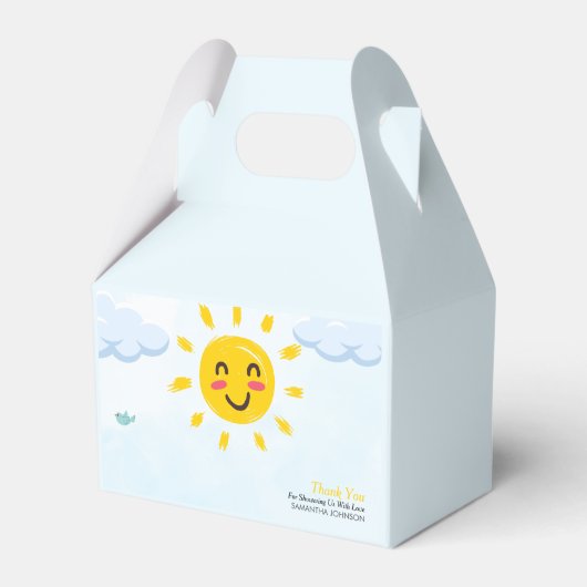Schattigee Little Ray of Sunshine Baby shower Bedankdoosjes (Voorkant Zijde)